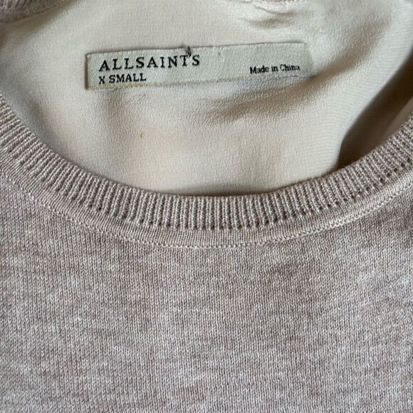 All Saints sleeveless tan knit top. Size small beautiful addition to wardrobe! - Picture 6 of 7